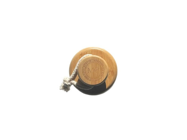 bamboo round body brush with knob and rope